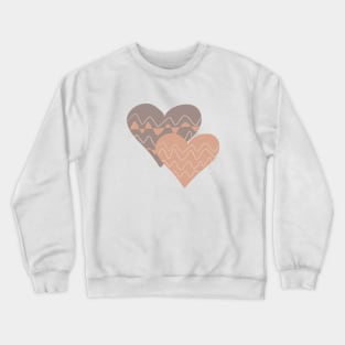 Boho Heart | Pastel Colors | Soft Pink & Grey Crewneck Sweatshirt